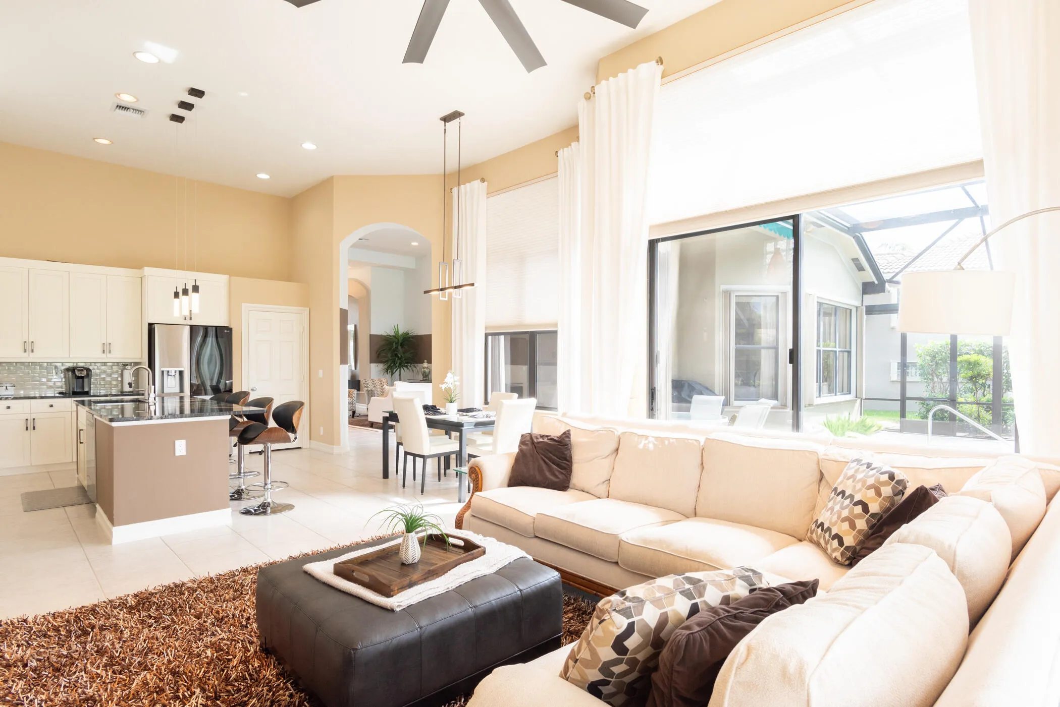 Family Room and Kitchen