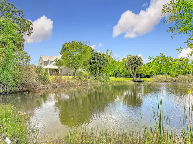 Across the lake view of home