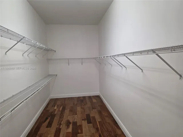 Large walking closet in Master bedroom