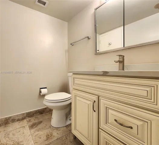 Half Bath, Accessible From Living Space & Bedroom