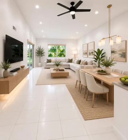 staged living:dining area