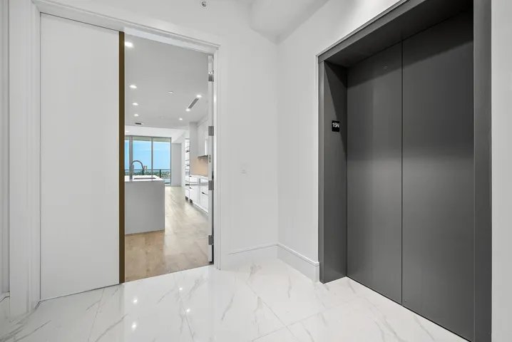 Private elevator lobby and entrance