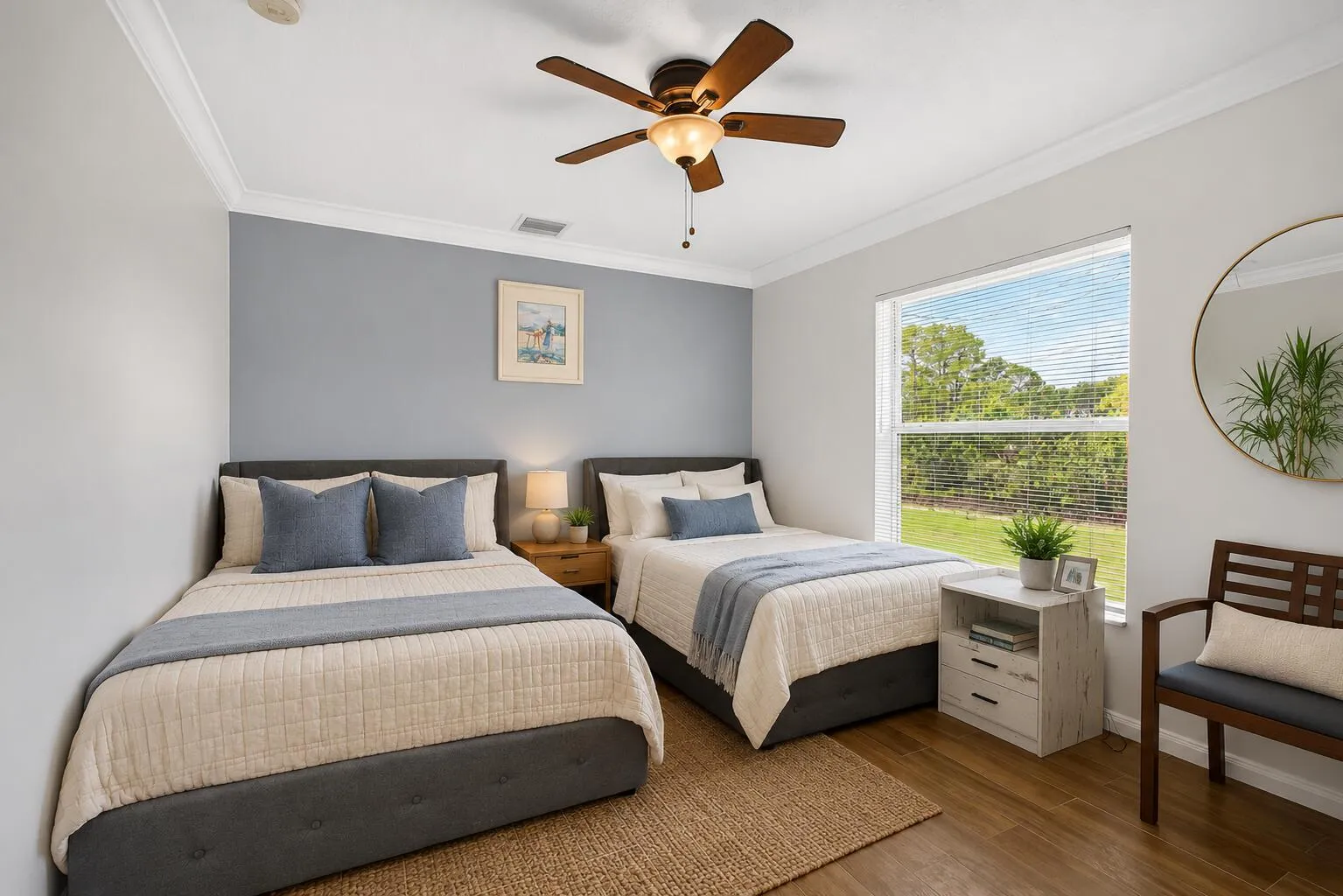 Virtually Staged Guest Bedroom