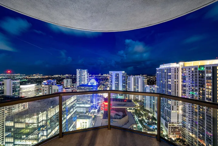 Night views of private primary balcony