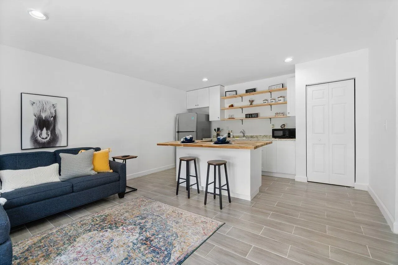View of living and Kitchen areas