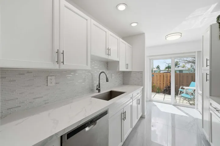 Renovated Kitchen with walkout fenced patio