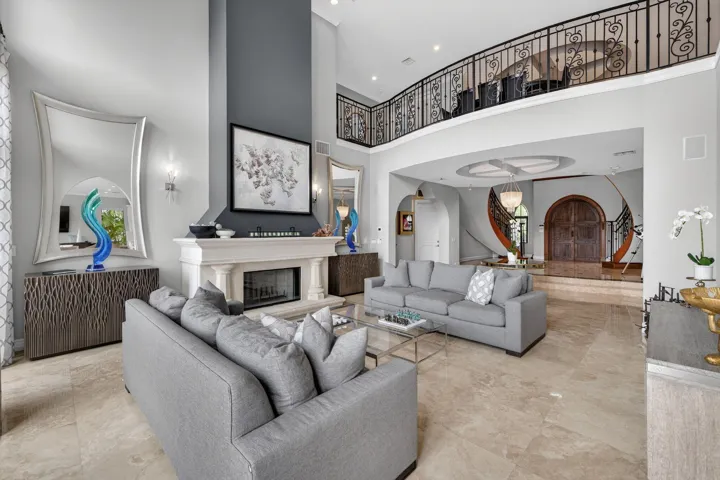 Fireplace in Formal Living