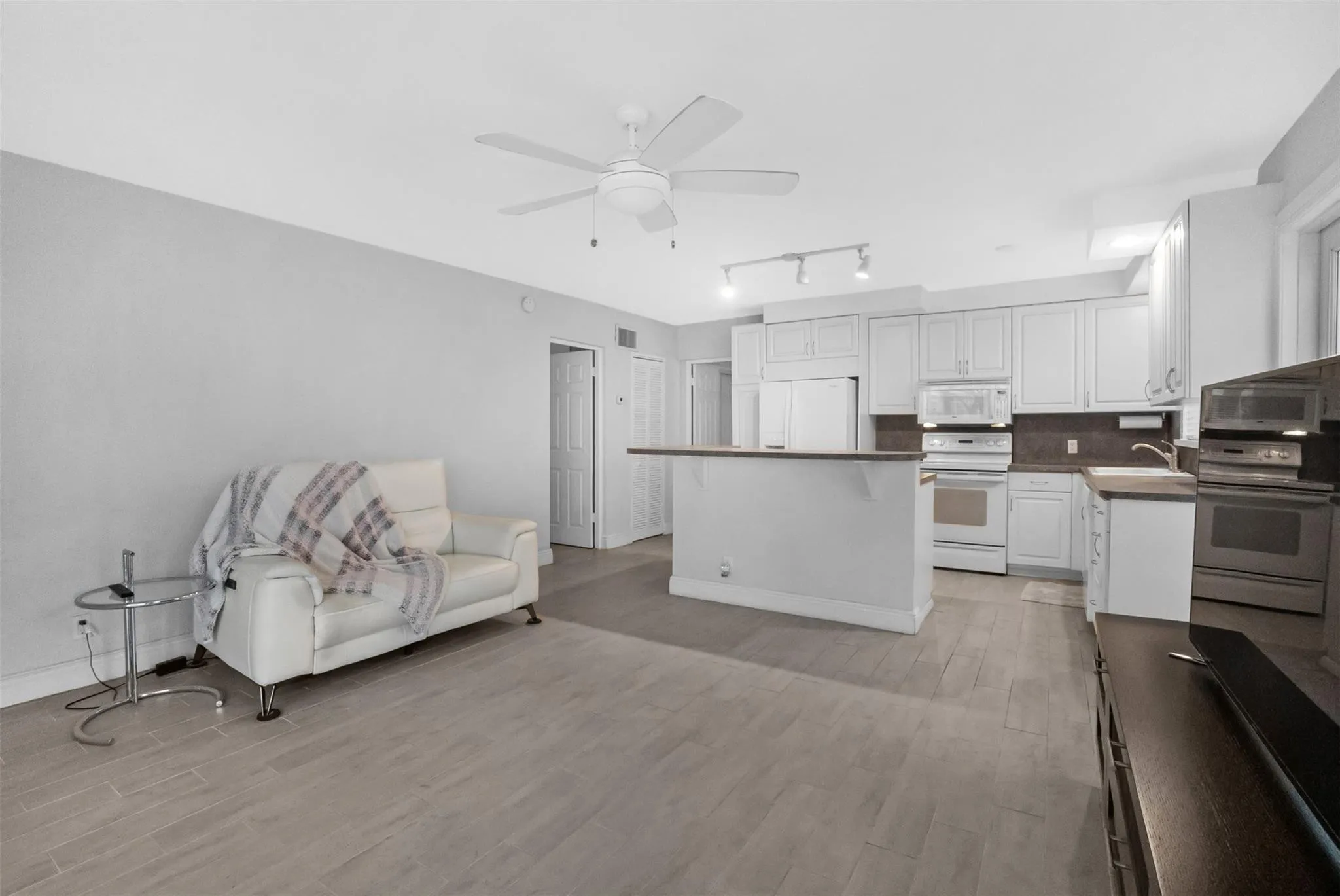 Living Area & Kitchen
