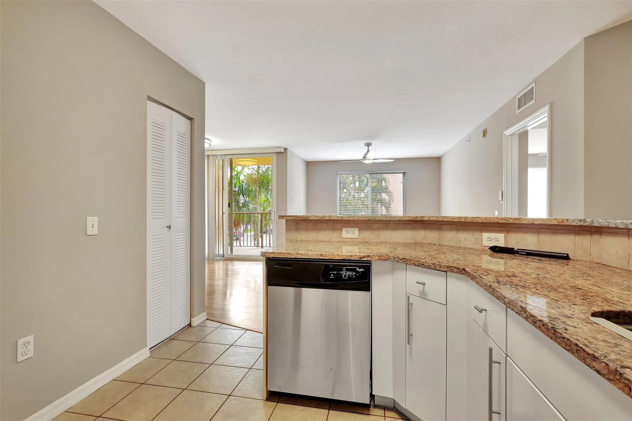The Kitchen overlooks The Main Living Area
