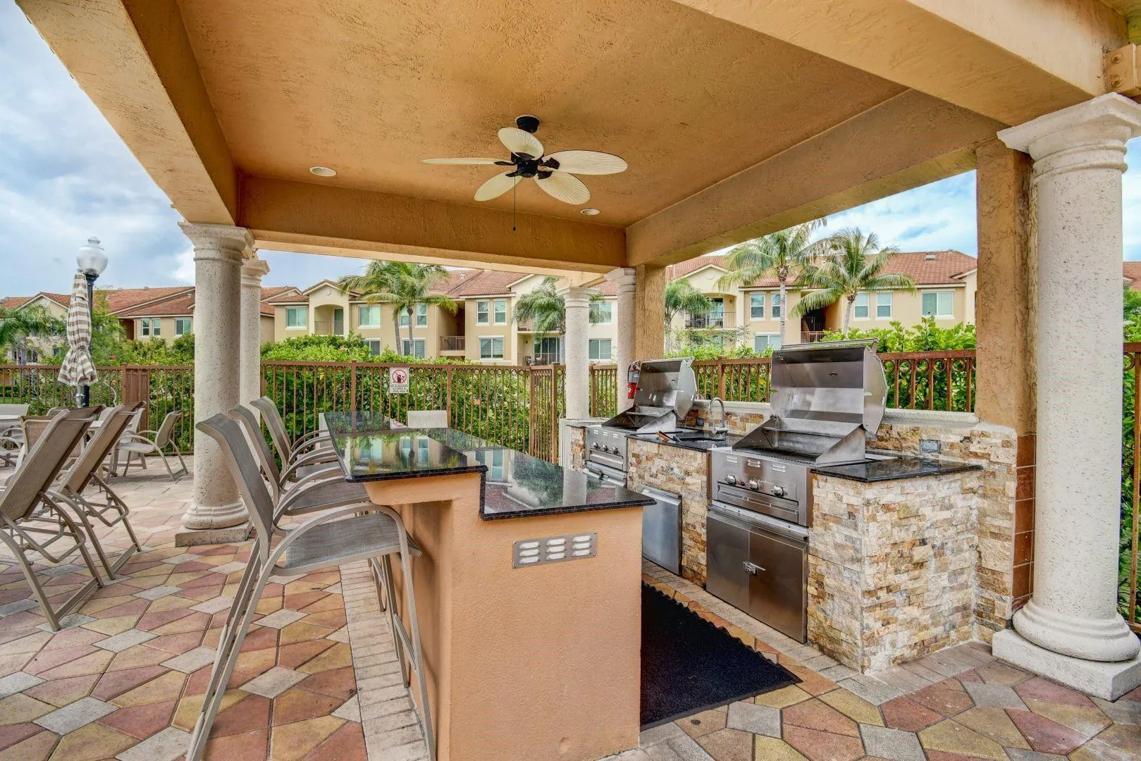 Outdoor BBQ Kitchen located at Community Pool
