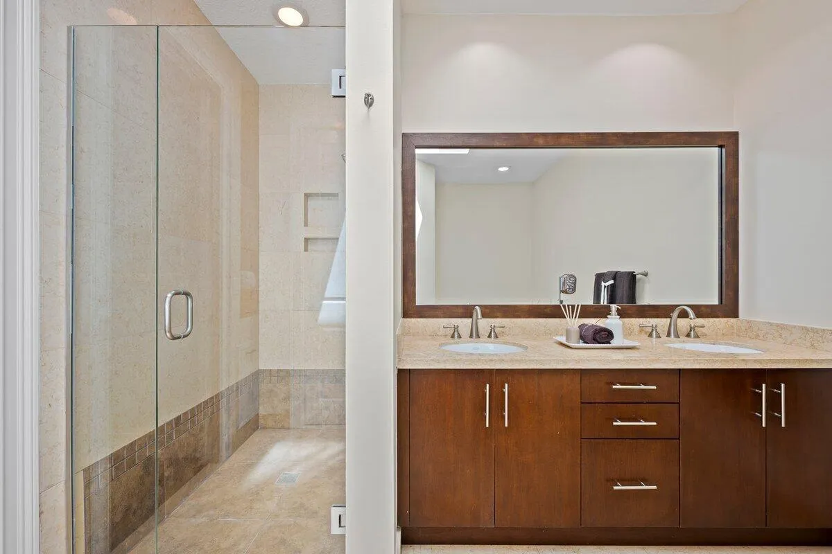 master shower and vanity