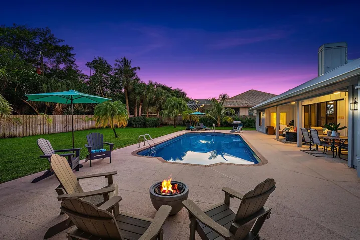 Pool Patio Night