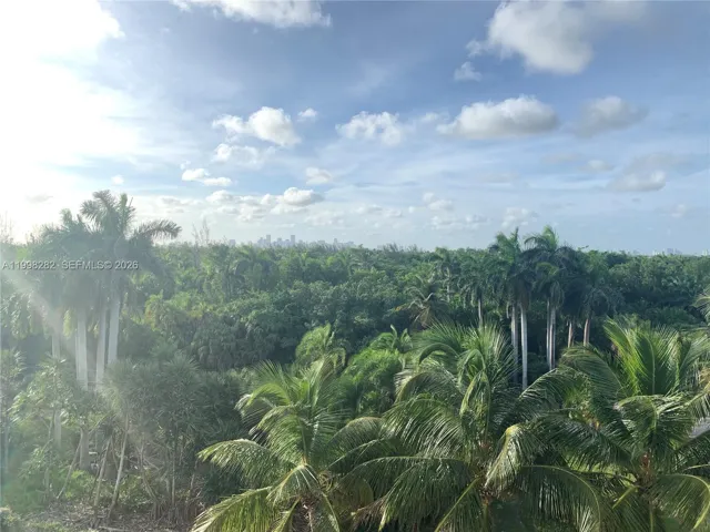 View of skyline from balcony