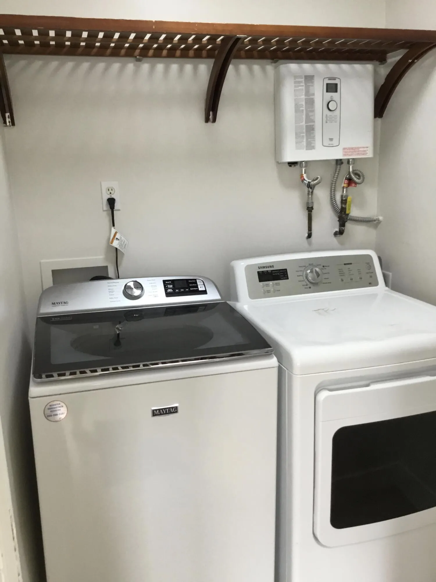 Washer & dryer in laundry room