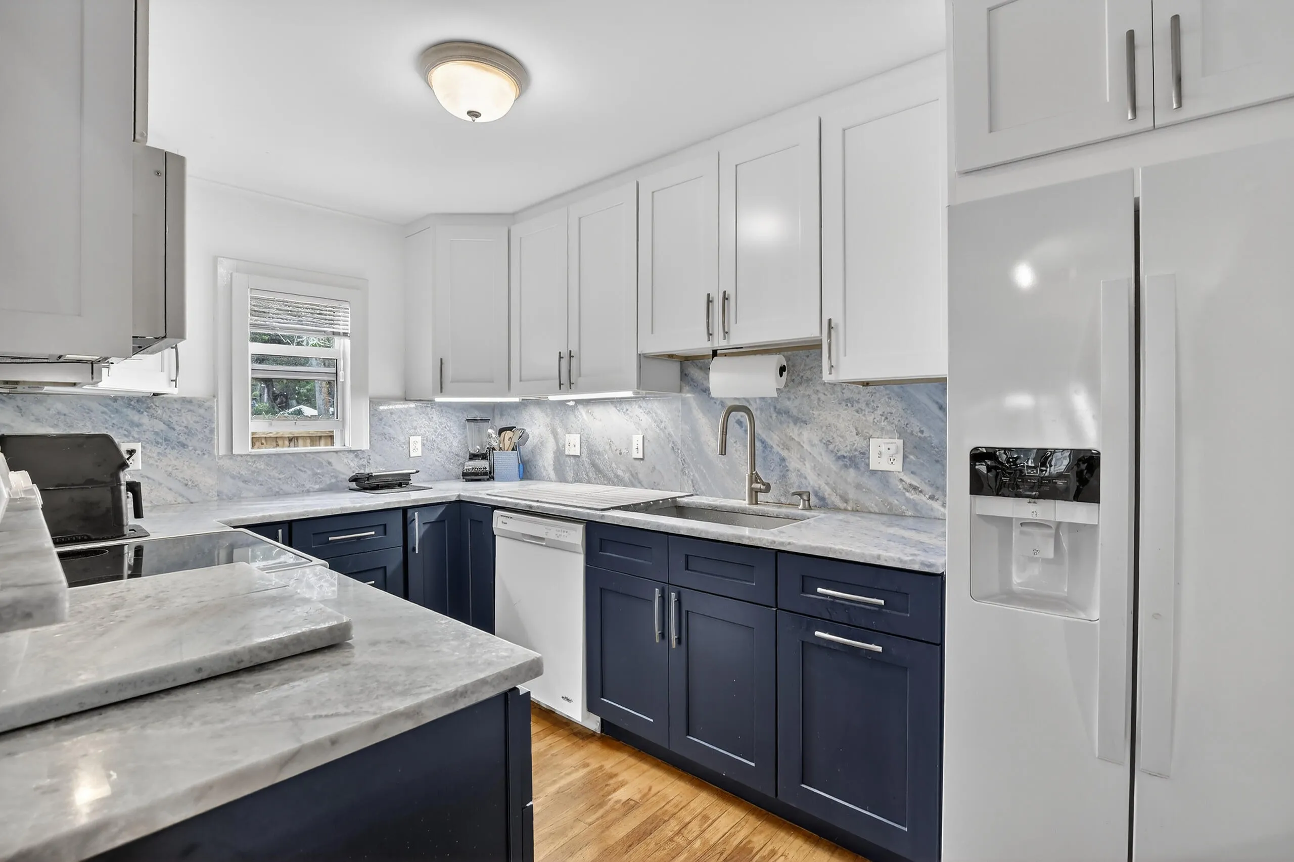 Nicely updated kitchen with natural light from the window.