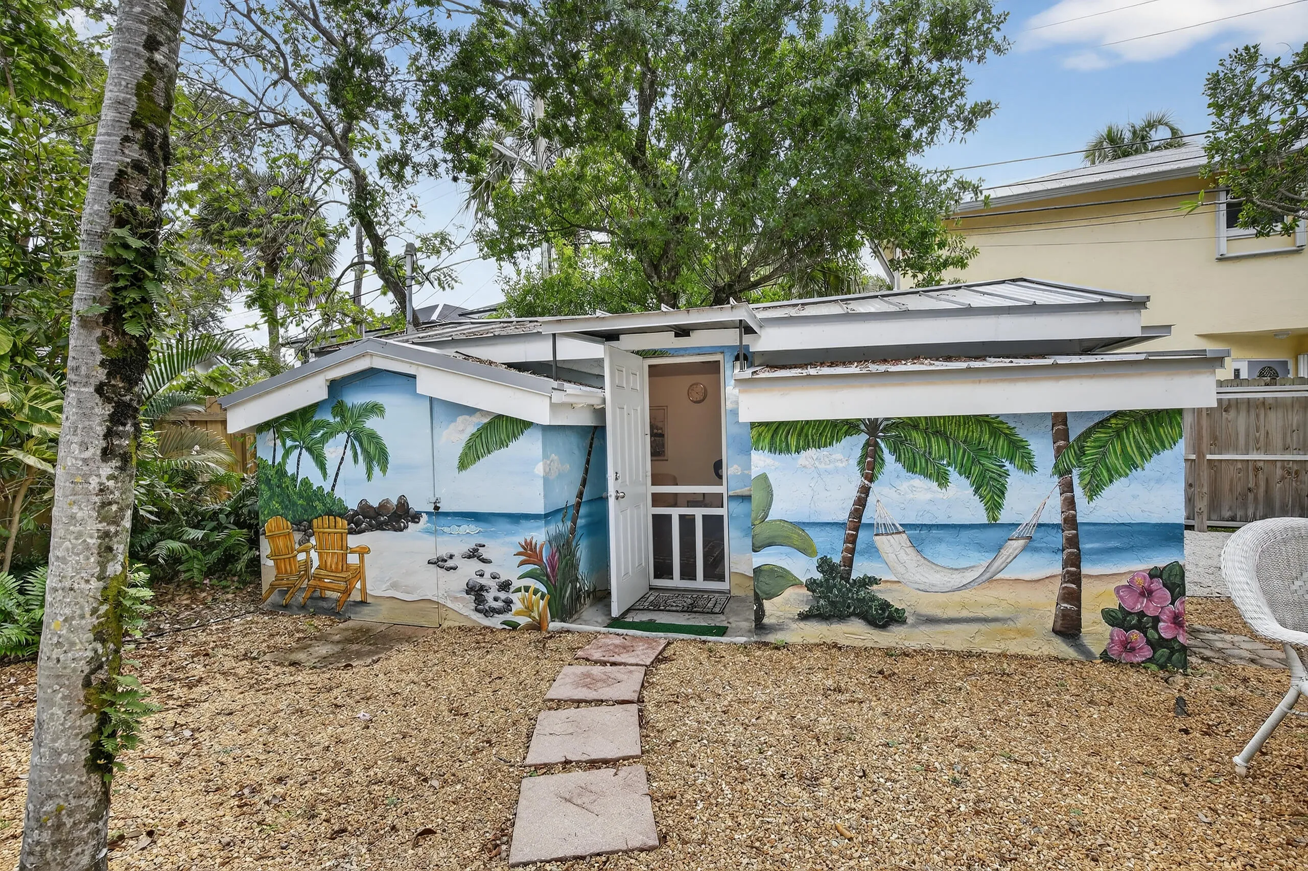 Studio with new metal roof, can be converted back to garage.