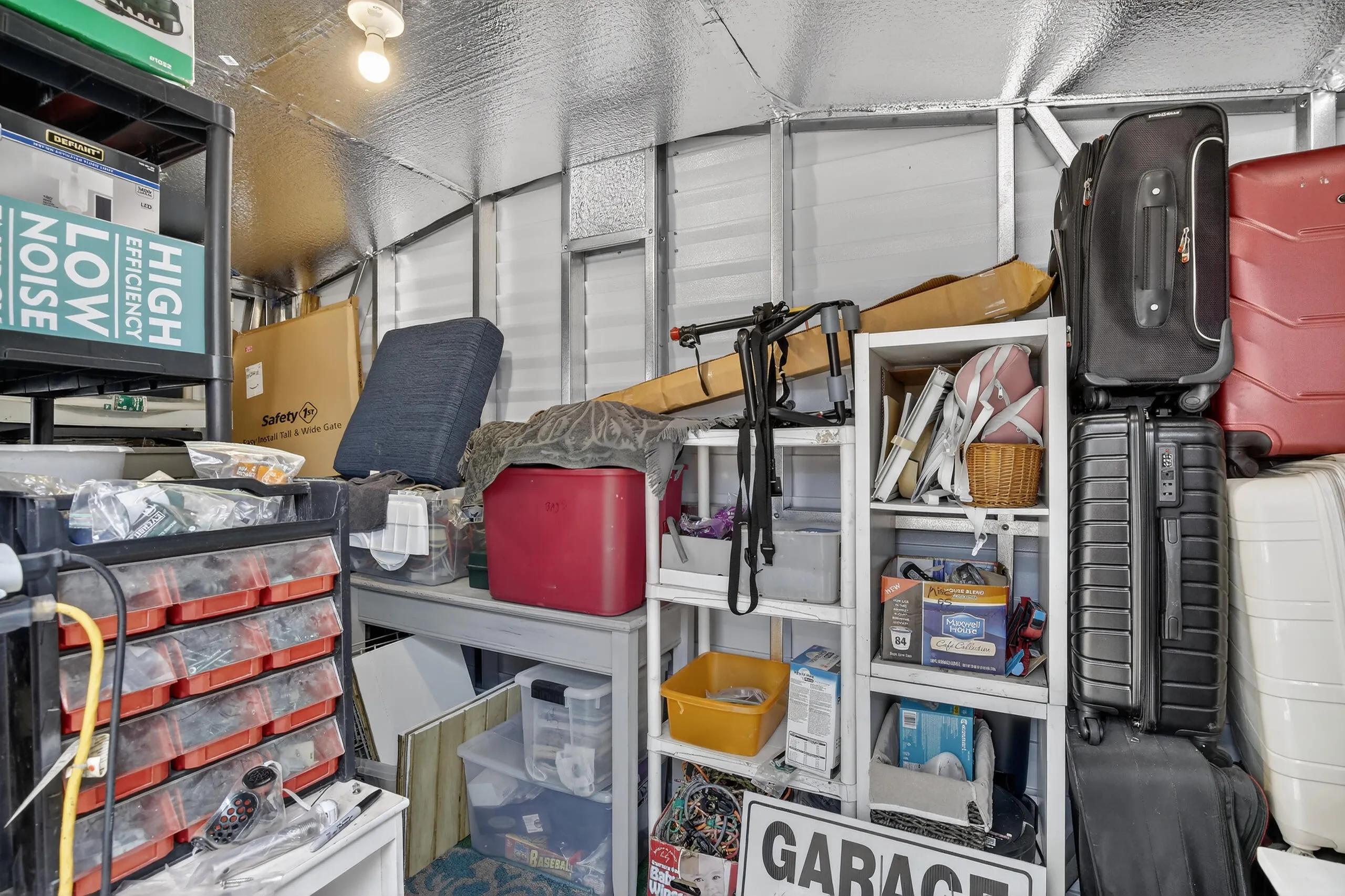 Storage shed with a/c cooling
