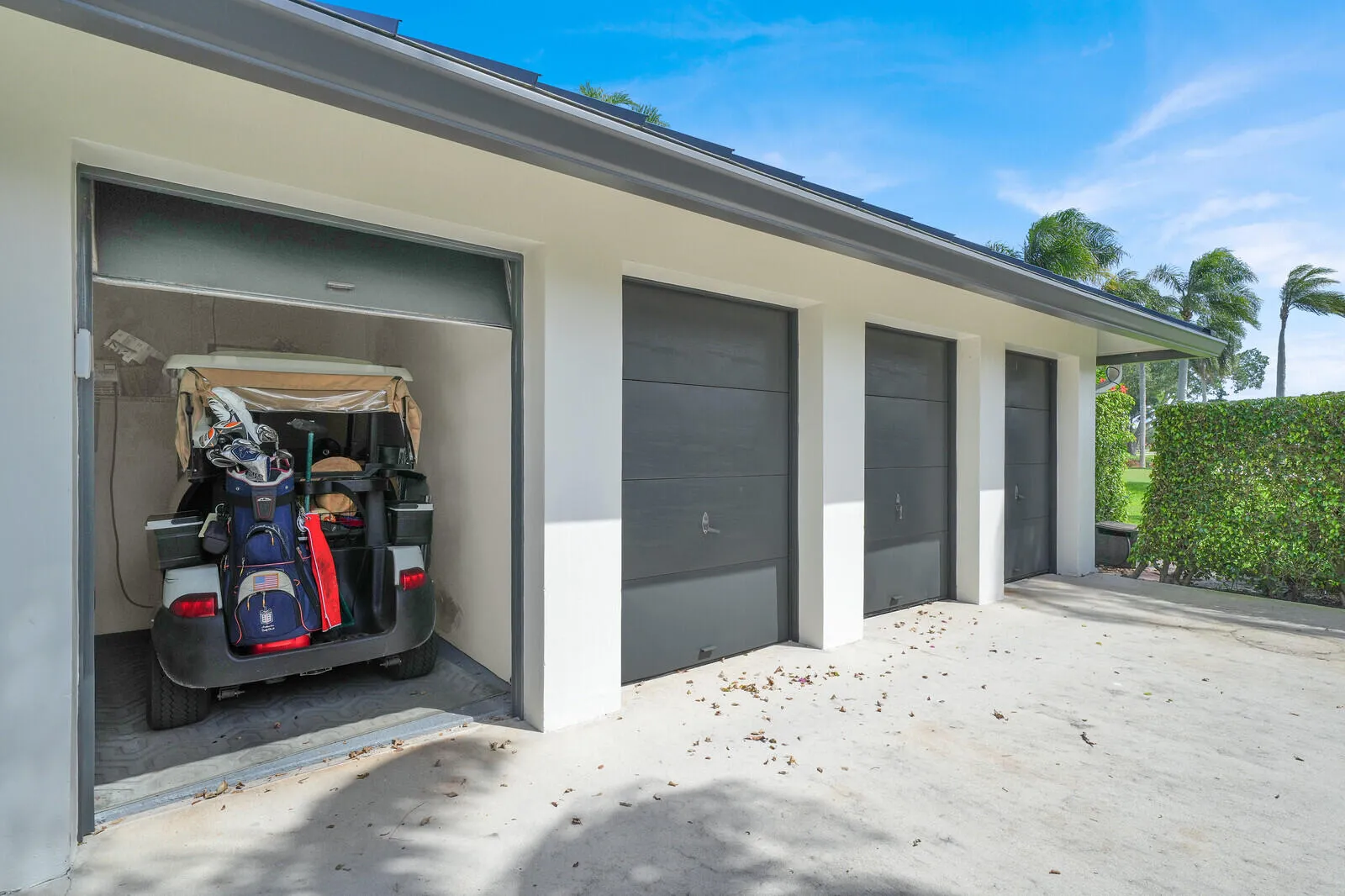 Private golf cart garage