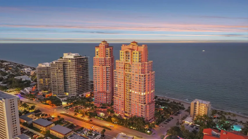 2 Exclusive Oceanfront Sunset Aerial