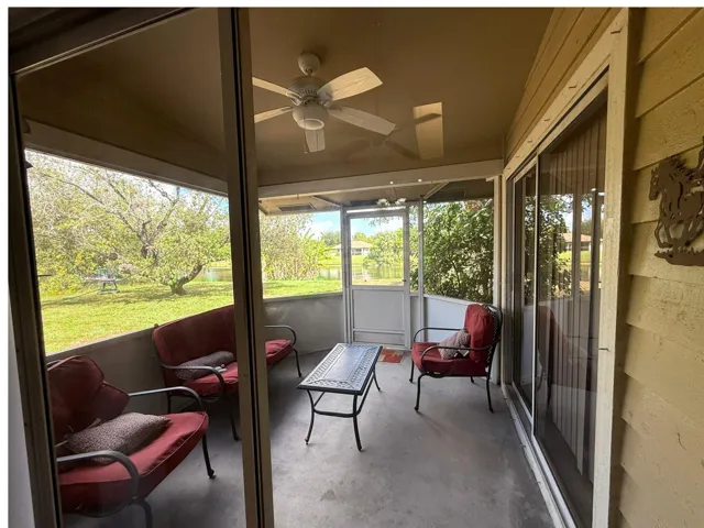 back yard with lake wellington