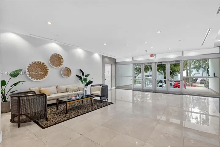 Welcome area at lobby entrance