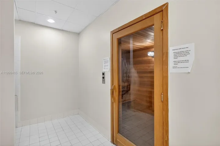 Entrance to sauna