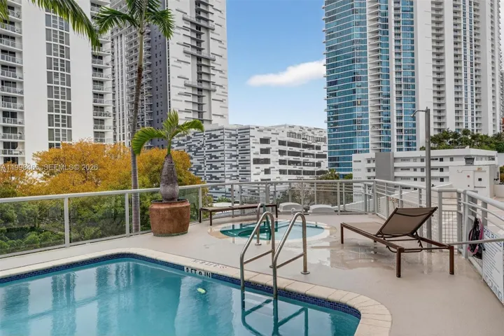 Southeast view of pool