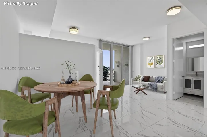 The furniture in photo has been virtually added