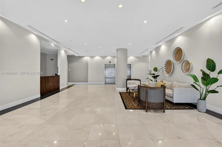 Welcome area at lobby entrance