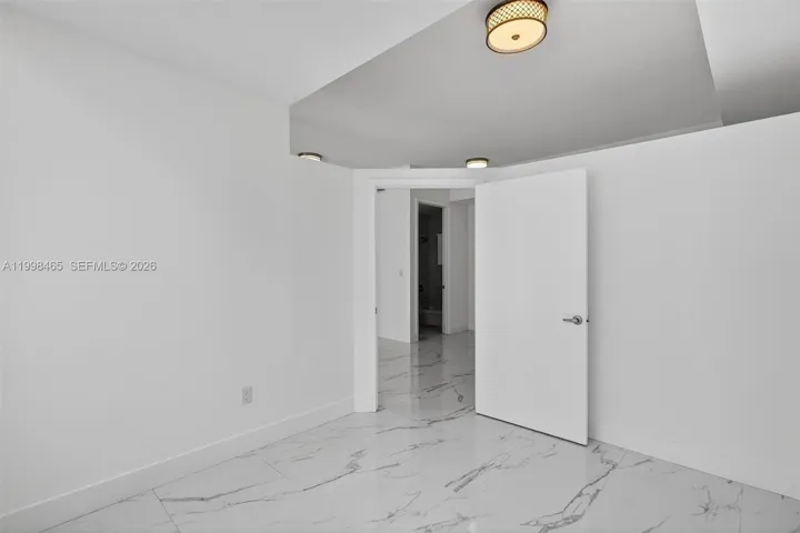 View from bedroom to living area