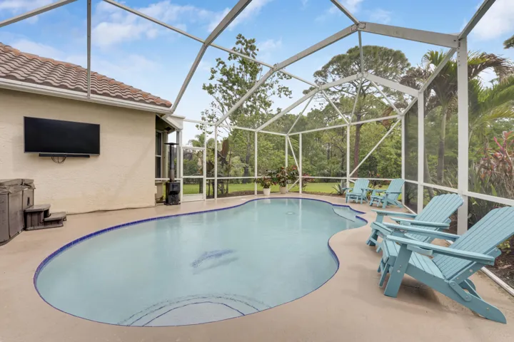 Heated Pool, TV and overall entertainment Space