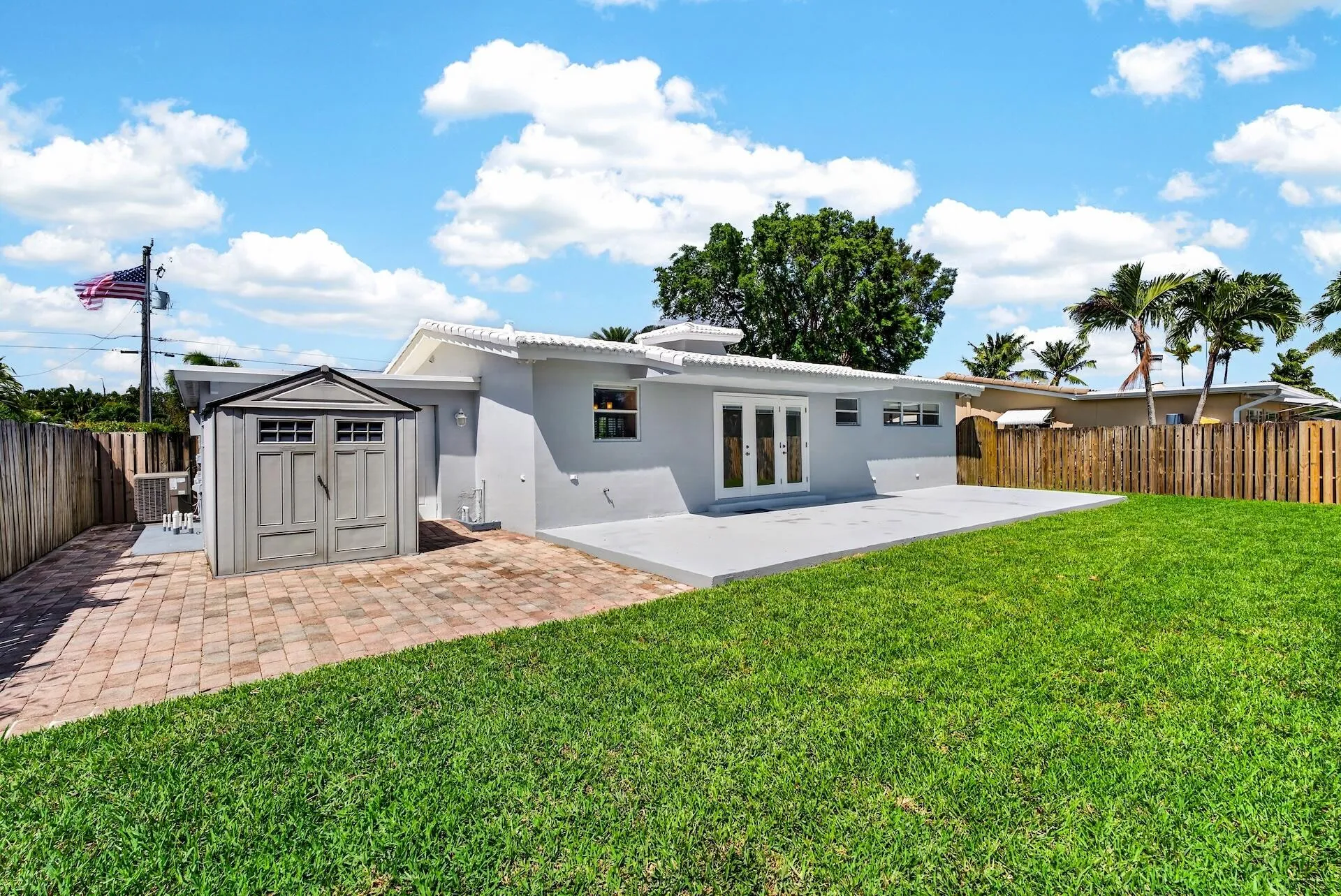 Backyard with Storage Shed