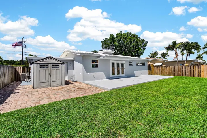 Backyard with Storage Shed