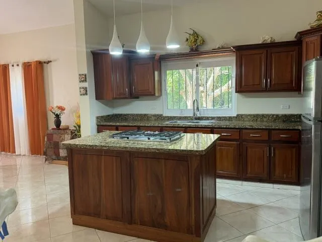 Large kitchen with island