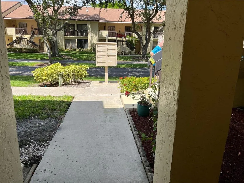 Mailbox directly out the door