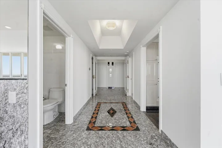 entry from private elevator