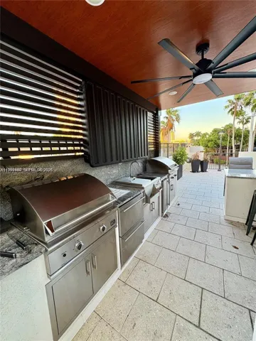 BBQ pergola with TV