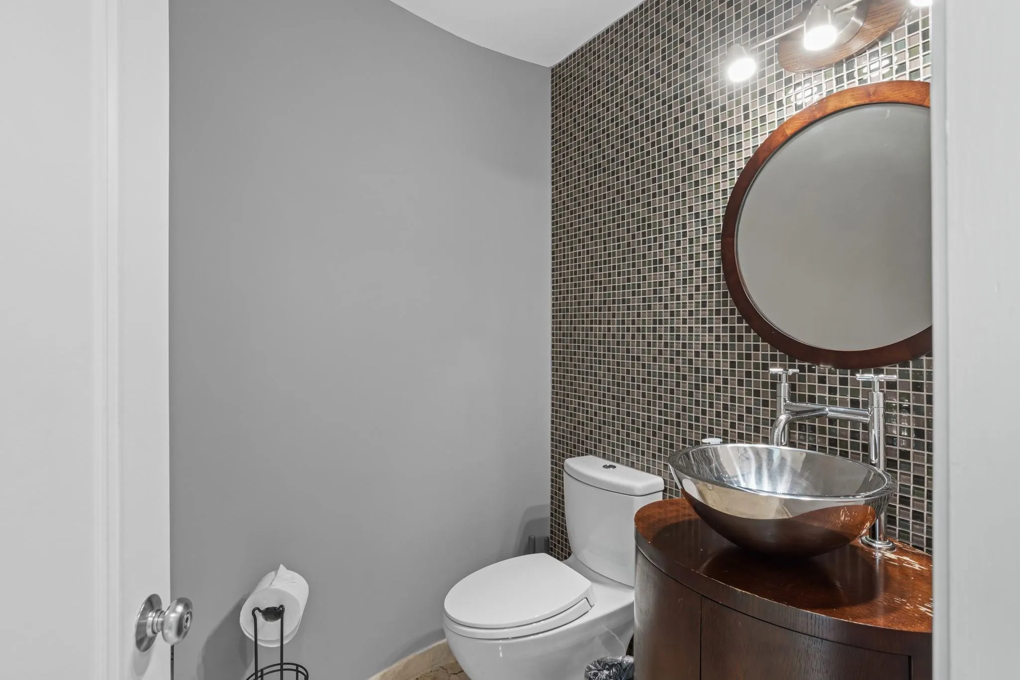 Half bath on the first level.