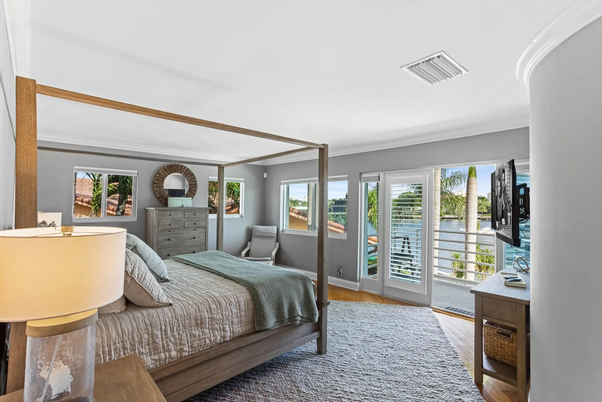 Primary suite with view of the water.