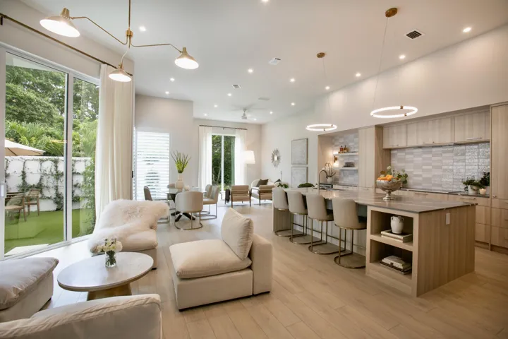 LIVING, COCKTAIL, DINING, KITCHEN AREA