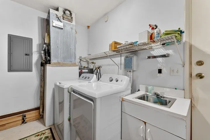 Laundry located in the garage
