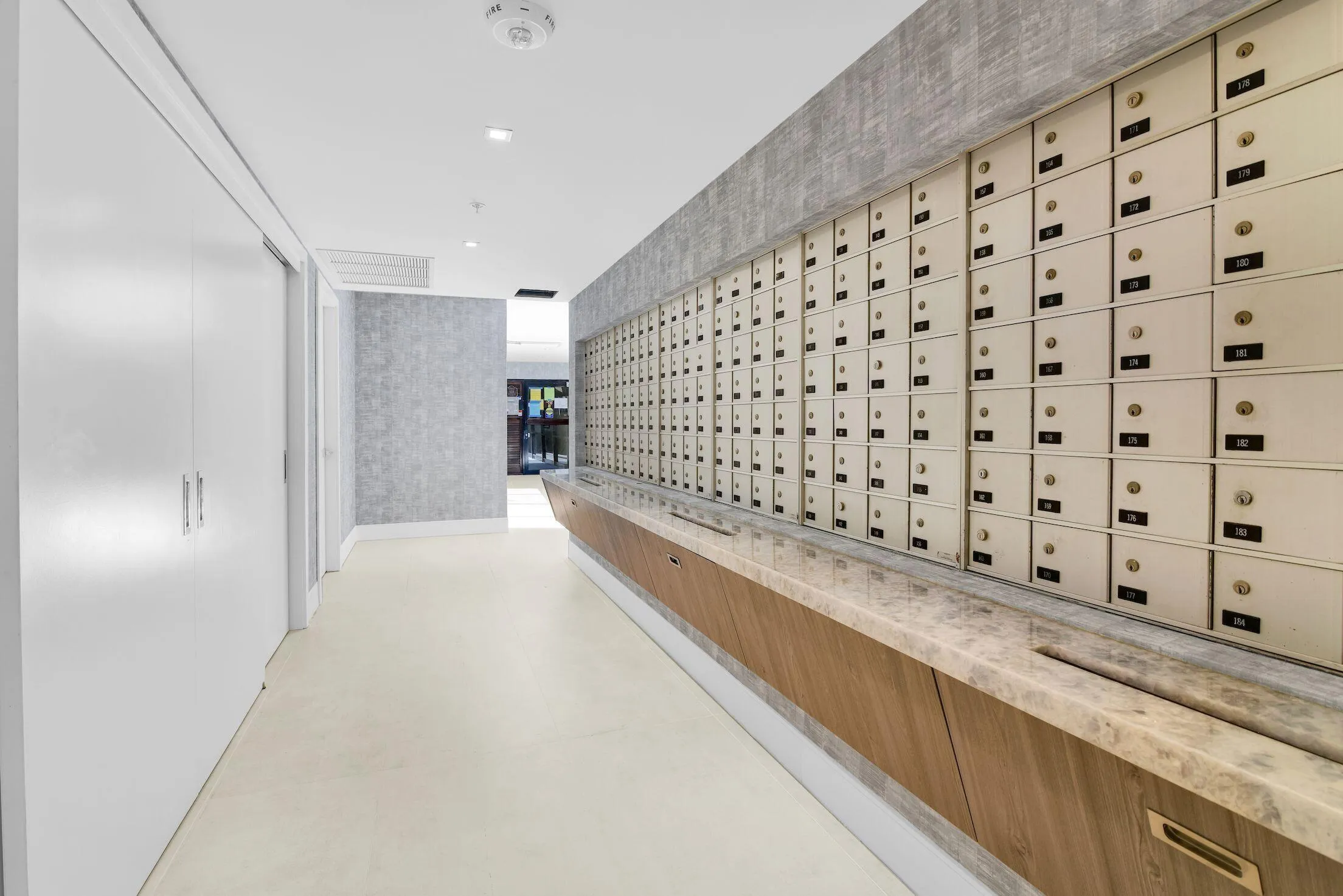 PB East lobby mail aera