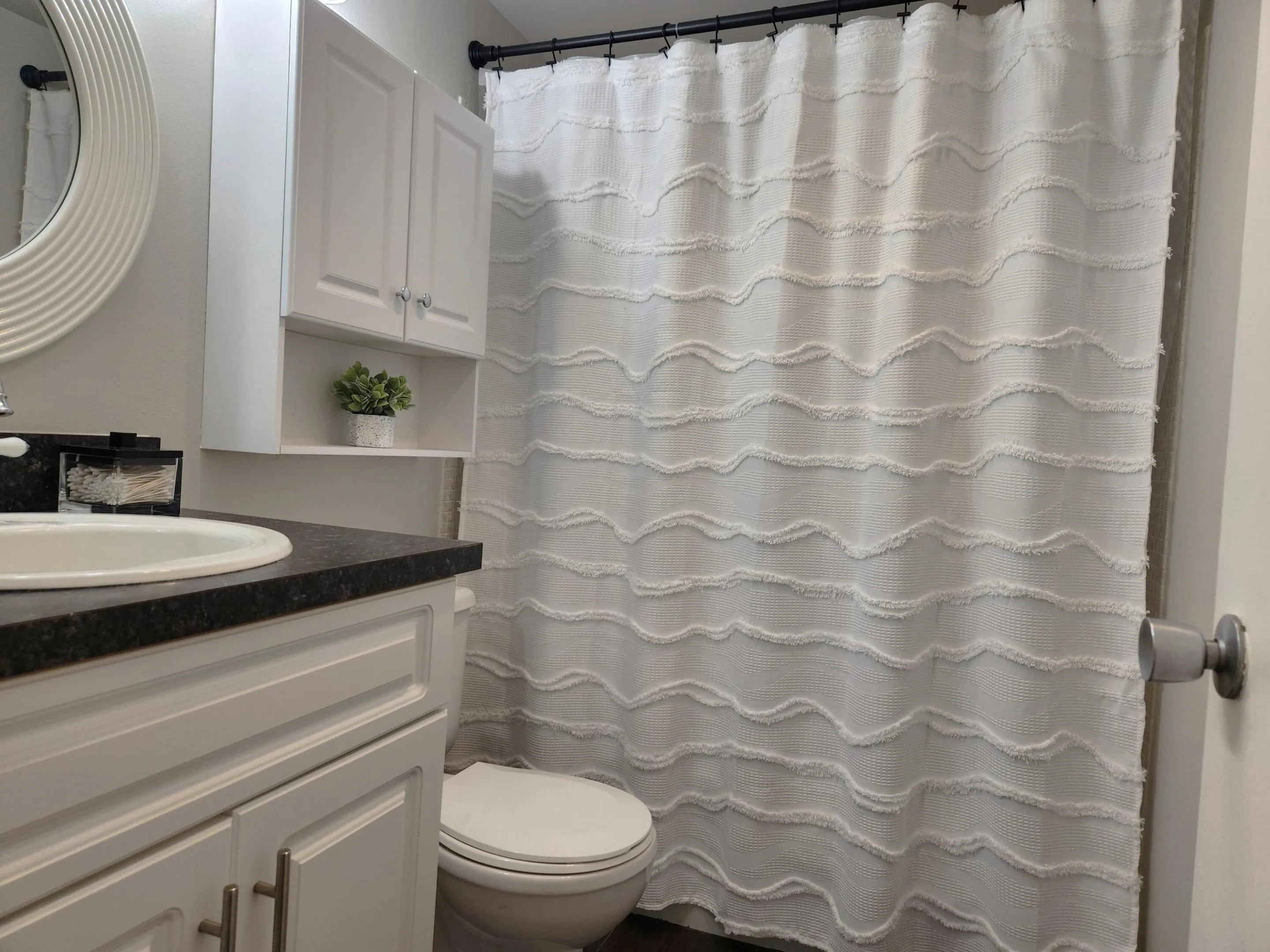 New Elegant shower curtain included