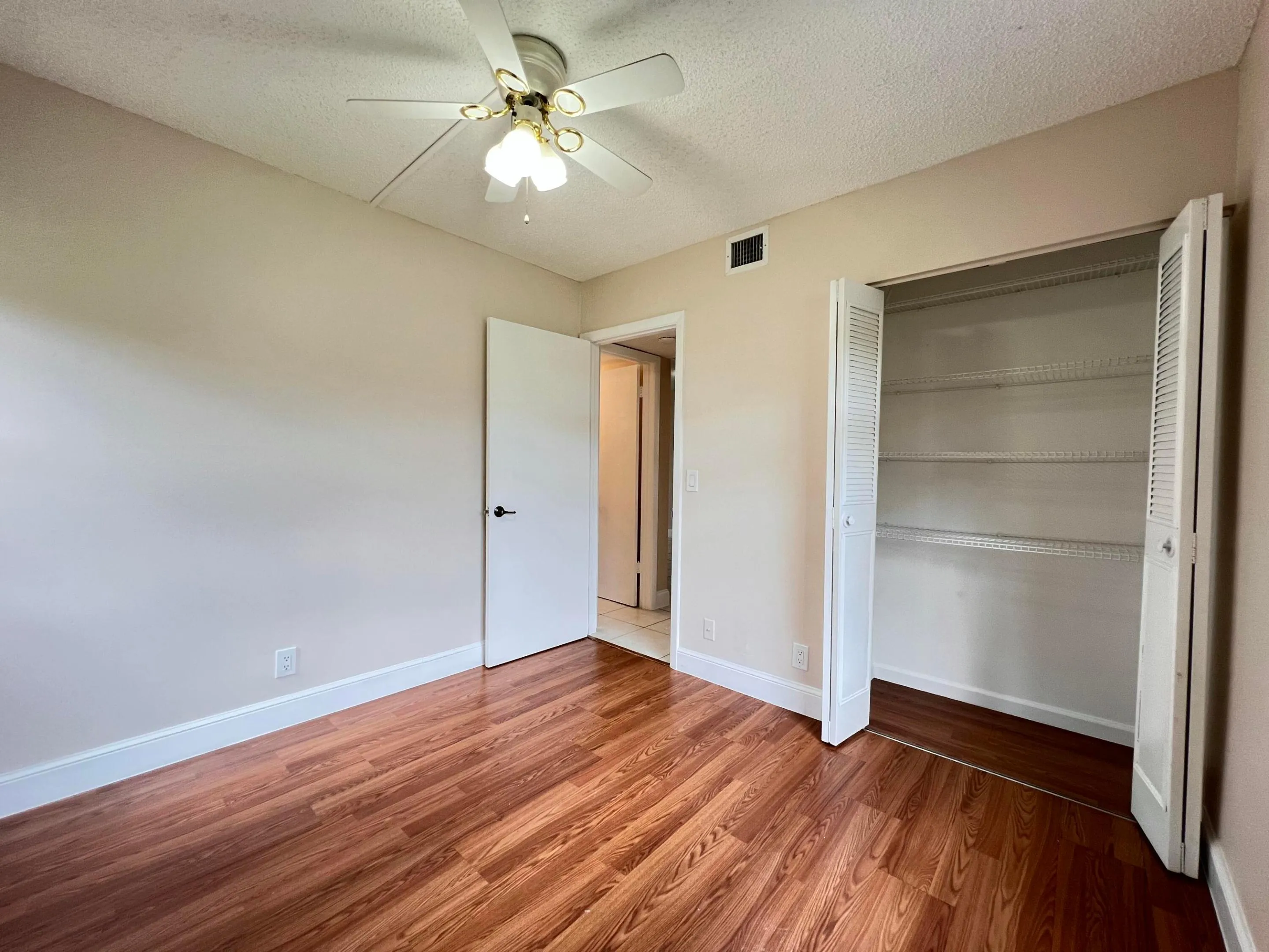 Closet space in 2nd bedroom