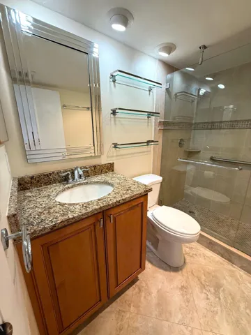 Guest Bathroom has a Shower