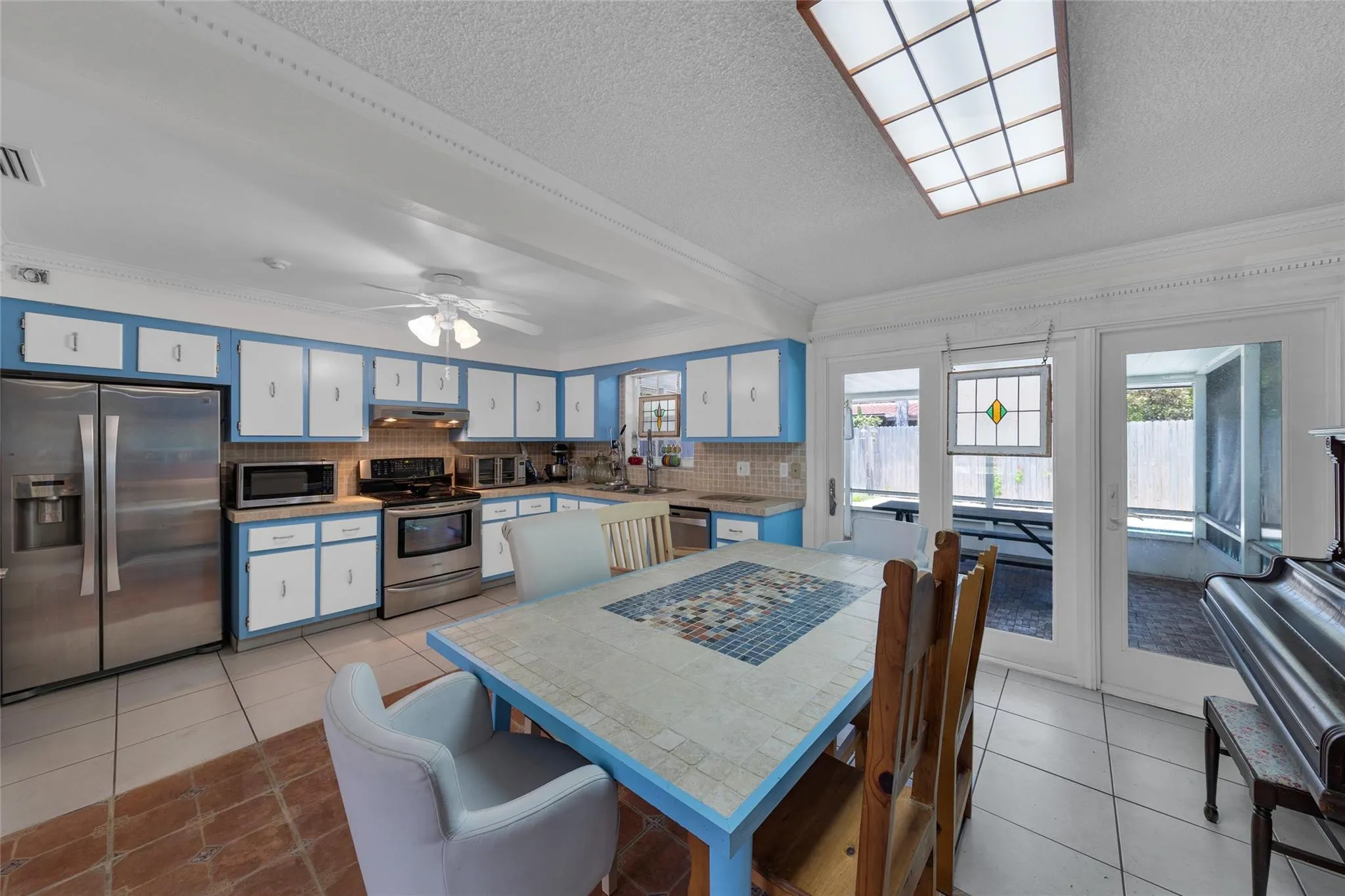 Staged with updated floors and kitchen