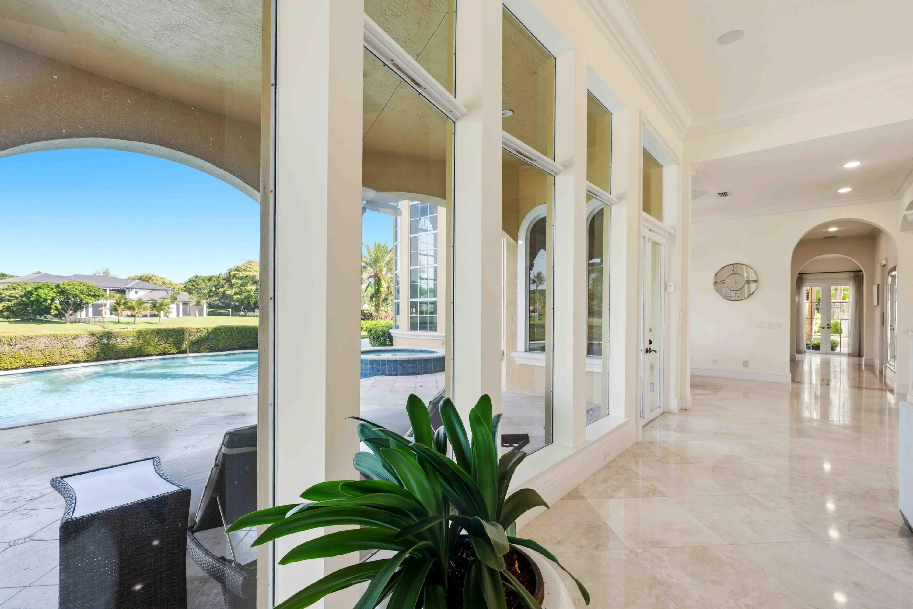 View To Pool From Family Room