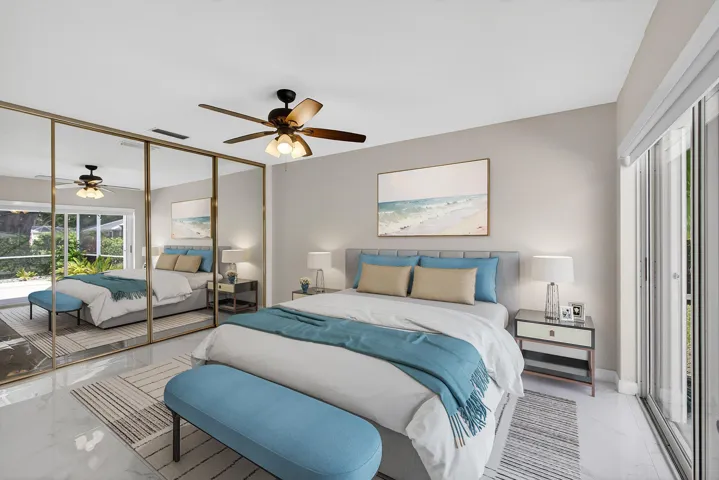 Master bedroom virtually staged