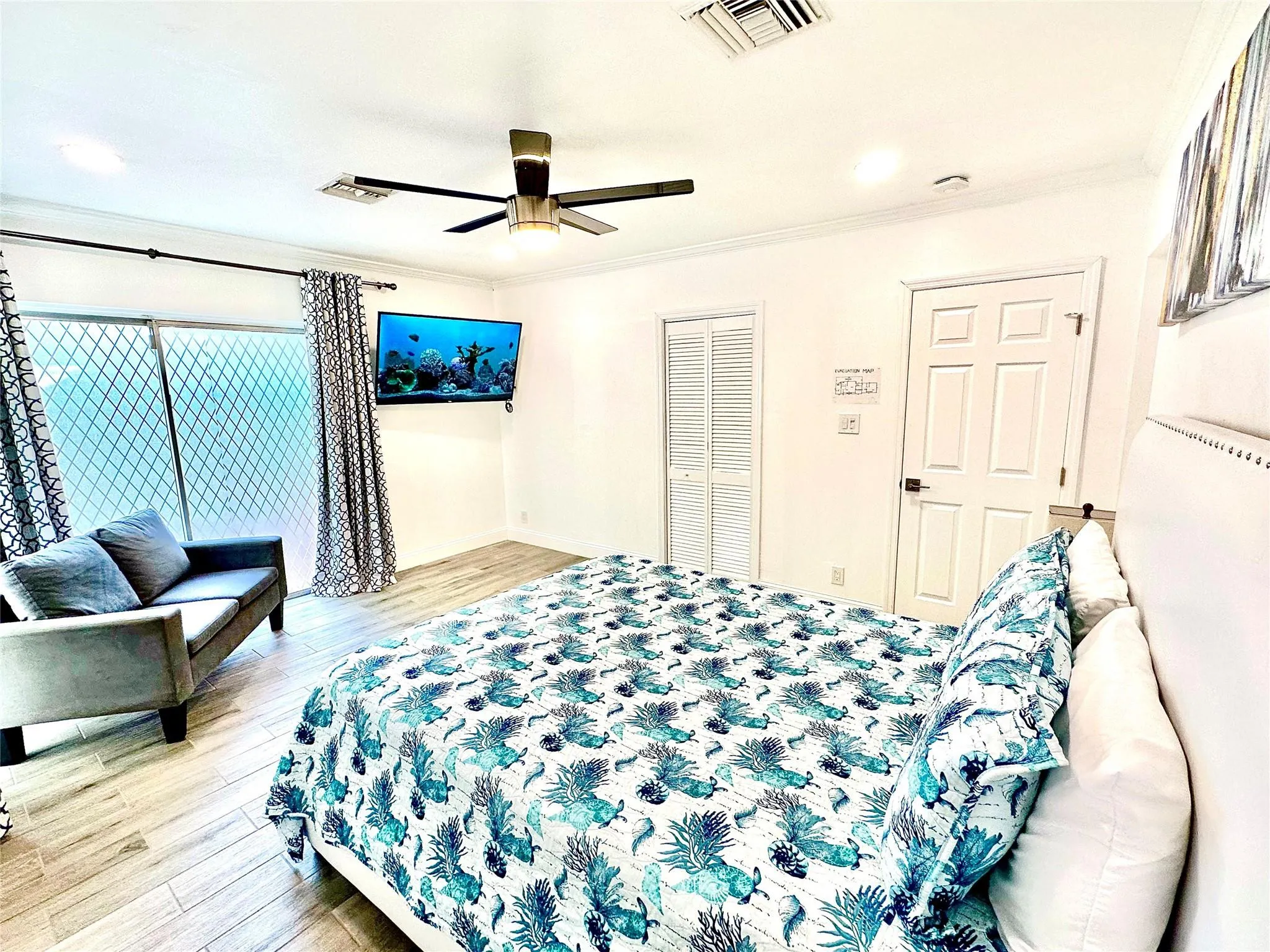 Primary bedroom of main house