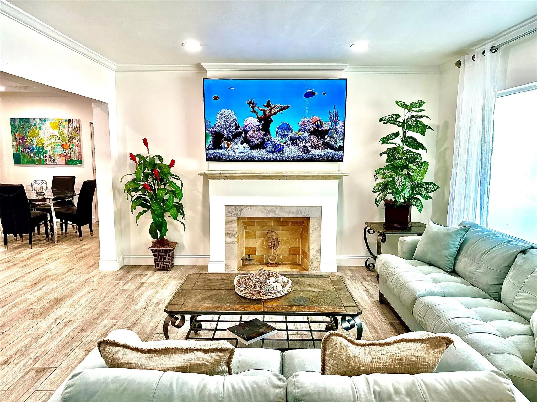 Family room of main house